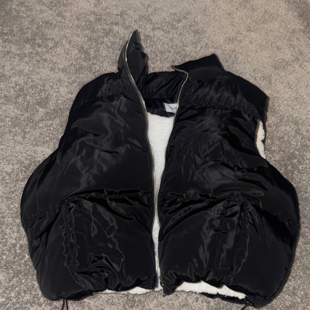 Rue21 Shiny Black Puffer Vest